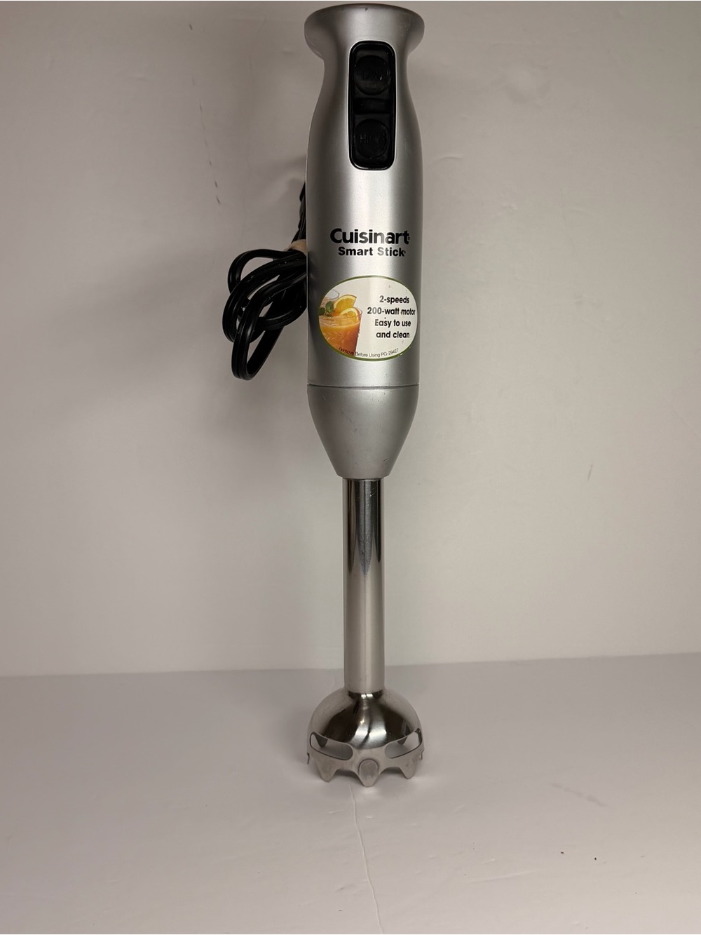 Cuisinart Smart Stick immersion blender in brushed chrome with a 200-watt motor